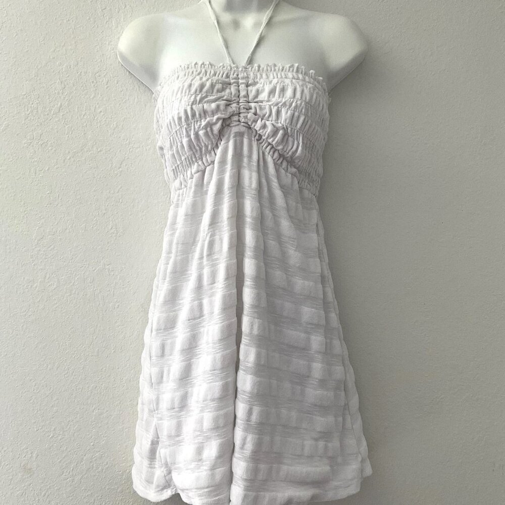 VINTAGE DEB Y2K RUCHED HALTER SWIM COVER-UP